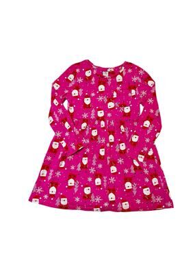 Tu Kids Santa Snowflake Print Holiday Dress Size 3/4